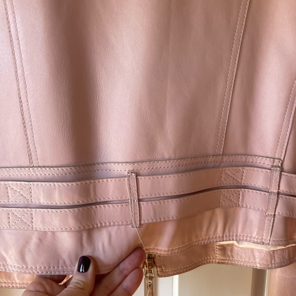 Pink leather jacket - Picture 4 of 9